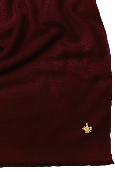 The Crown Diamond Weave Wool Silk Personalized Stole